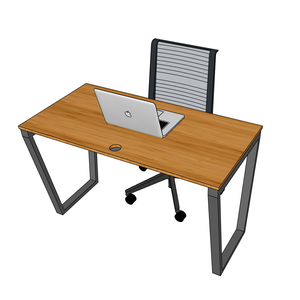 BFTB002-120x60cm Trapez Bamboo Laptop Desk Folding <b>Computer</b> Desk with Assembled Metal Legs for Home <b>Office</b> or Hotel Use - Product Image 4