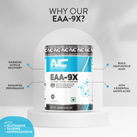 Nutricore EAA 9X - Poudre aromatisée 300 g - Taurine, Ashwagandha - Complément alimentaire pour adultes - Certifié GMP - Stimulant énergétique - Best-seller