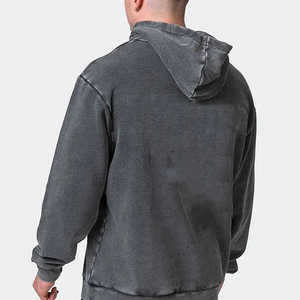 Vente en gros de sweats à capuche délavés à l'acide de haute qualité sweats à capuche personnalisés pour hommes 100% coton pull Vintage sweats à capuche surdimensionnés - Product Image 5