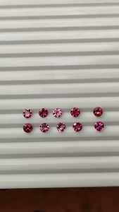 Turmalina Rosa Natural, Gemas Redondas Facetadas de 6mm, Piedras de Cuarzo Sueltas para Joyería, Procedentes de la India - Product Image 5