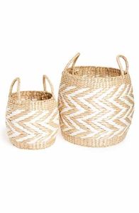 Cesta de Jacinto de Agua Natural para una Organización del Hogar Ecológica que Crea un Aspecto Interior Cálido y Orgánico - Product Image 4