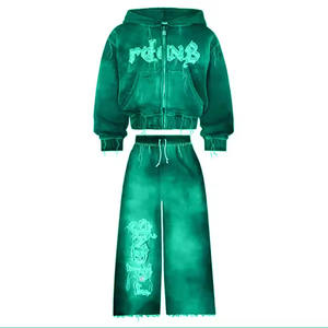 New Fashion <b>Tracksuit</b> for Ladies Latest new Design Plain Jogging Sets Two Piece Velour <b>Velvet</b> Sweat Suits for Women 2025 - Product Image 2