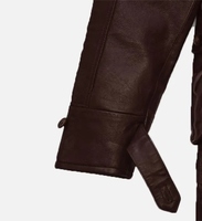 Nouveau meilleur manteau en cuir de mouton pour hommes d'hiver de style haut manteau de fourrure long marron avec un design personnalisé et un matériau de qualité 100%