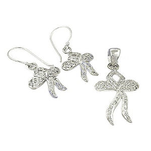 Ensemble pendentif en argent massif à la mode avec pierre précieuse Zircon cubique blanc Cadeau de travail remarquable pour elle avec perle matériau principal - Product Image 1
