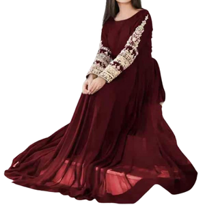 Meilleure vente pakistanaise indienne prête à l'emploi Tissu de robe Anarkali pour la collection Eid Robe respirante pour femme de la fabrication pakistanaise - Product Image 4