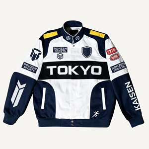Racing Motorsport <b>Bomber</b> <b>Jacket</b> Embroidered Patch Streetwear Baseball Windproof Team Uniform Custom Logo % Cotton Quick Dry - Product Image 1