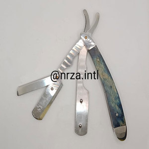 Maquinilla de afeitar recta clásica de hoja única de acero inoxidable Nrza International personalizada, 13,8 cm, segura para hombres, Bikini, uso de axilas - Product Image 2