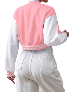 Chaqueta Bomber Retro Rosa Primavera para Hombre, Estilo Chicago, Camuflaje, Lana, Cuello Alto, Impermeable y con Logotipo Bordado, Cierre de Cremallera - Product Image 2