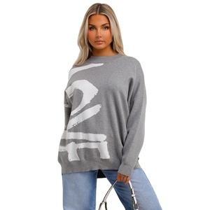 Sudadera con estampado gráfico de letras para mujer de alta calidad 2025, jersey de manga larga con cuello redondo de gran tamaño, Tops, sudadera - Product Image 2