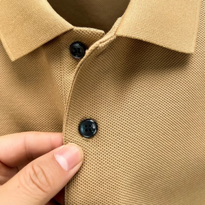 Polo de algodón 100% para hombre-Camiseta de manga corta informal de moda de verano 2024, camiseta de solapa transpirable, 10 colores, ideal para golf y deportes - Product Image 4