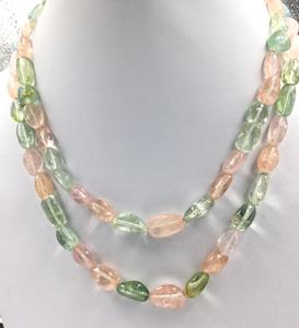 ลูกปัดมอร์แกไนต์ธรรมชาติทรงกลมเรียบ สำหรับทำเครื่องประดับอัญมณี สร้อยคอ - Product Image 5