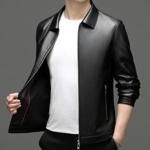 Chaqueta de cuero cálida y Polar de invierno para hombre chaqueta de cuero fabricada en color sólido en Pakistán - Product Image 2