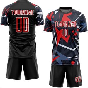 Uniformes de Fútbol al por Mayor, Conjunto de Camiseta de Fútbol sin Estampado, Uniforme de Equipo con Impresión Personalizada, Tallas Grandes, 100% Poliéster, Logotipo Personalizado para Club - Product Image 3