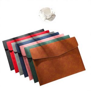 Porte-documents A4 en PU avec fermeture magnétique, grande capacité, haut de gamme, imperméable, personnalisable avec logo pour les réunions, cadeaux d'affaires - Product Image 1