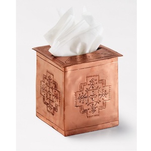 Handmade High Quality Metal Tissue Napkin Box Modern Design for Kitchen Car Bathroom Office <b>Desk</b> Restaurants-Tabletop Use - Product Image 2