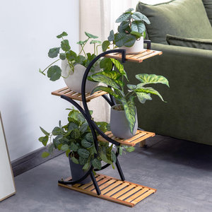 Support pour plantes en bambou à 4 niveaux pour l'affichage des outils de tournage - Product Image 1