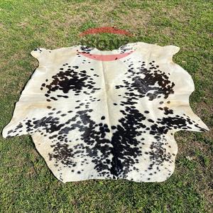 Cheveux bruns sur des tapis en peau de vache avec motif fini pour la décoration de chaussures de sac à main de ceinture de vêtements personnalisés - Product Image 6