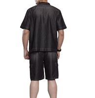 Ensemble deux pièces sur mesure pour homme : chemise à manches courtes respirante et séchage rapide, et jean de haute qualité – Style urbain