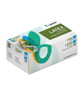 Guante de látex desechable blanco Natural de alta calidad con marca de bergamota en polvo certificado CE para uso médico - Product Image 1