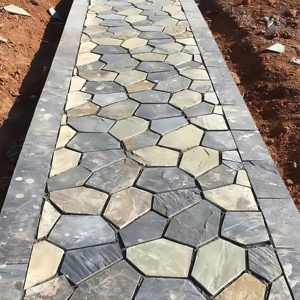 Tự nhiên <span class=keywords><strong>Slate</strong></span> <span class=keywords><strong>Mosaic</strong></span> lát gạch hỗn hợp mô hình ngoài trời flagstones chống trượt pavers cho sân vườn Patio và khách sạn - Product Image 1