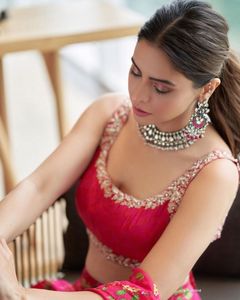 Lehenga Choli-ropa de boda para mujer, de diseñador, estilo indio, con trabajo pesado bordado - Product Image 5
