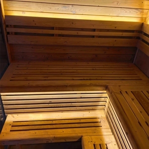 Sauna extérieur en forme de cube pour 6 personnes - Vapeur électrique haute température - Verre panoramique - Product Image 3