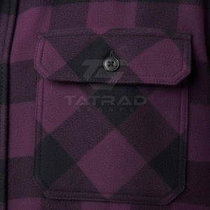 Camisa de Franela para Hombre Fabricada en Pakistán, Cierre de Botones, Corte Regular, Manga Larga, Ropa Casual, Color Sólido, Transpirable para Otoño - Product Image 6