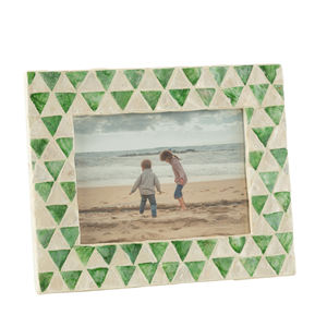 Marcos con incrustaciones de perlas para decoración del hogar, marcos de madera de tamaño personalizado, a rayas, marrón, para madre, venta al por mayor - Product Image 5