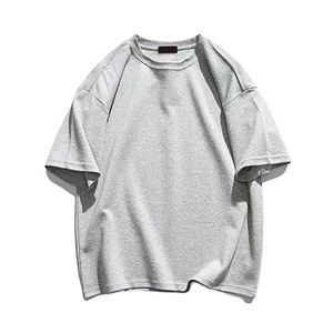Impression personnalisée hommes 100% coton T-shirt goutte épaule T-Shirt pour hommes 2024 nouveau Style de rue mode décontracté - Product Image 3