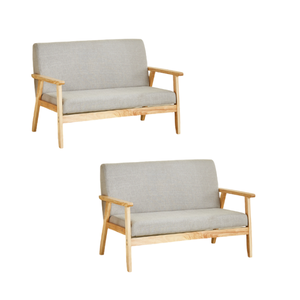 Nouveau design de canapé en bois trois places de style européen pour canapé en tissu de salon fabriqué en Indonésie - Product Image 2