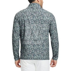 เสื้อแจ็คเก็ตผู้ชายแบบซิปครึ่งตัว ผ้าซับลิเมชั่น ยืดได้ ระบายอากาศดี เหมาะสำหรับการฝึกซ้อม - Product Image 5