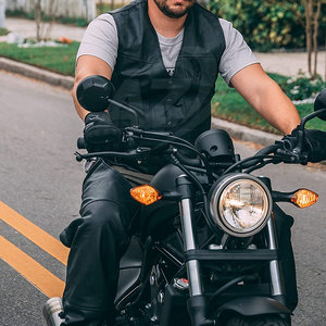 Gilet de moto pour homme sans manches en cuir respirant de haute qualité, style 2025, toutes saisons, logo personnalisé, service OEM - Product Image 2