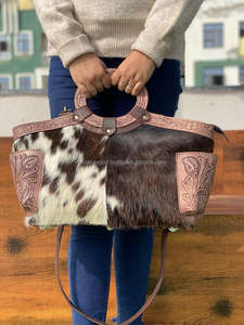 ใหม่ที่กําหนดเองขนาดใหญ่กระเป๋าถือหนังแท้สําหรับผู้หญิง Cowhide กระเป๋าสุภาพสตรีจริงหนังปกปิดพกถุงช้อปปิ้ง - Product Image 6