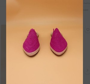 Zapatillas de rafia Rosa-Zapatos Raphia de fibra natural hechos a mano-Calzado tejido ecológico-Regalo de Navidad para ella - Product Image 2