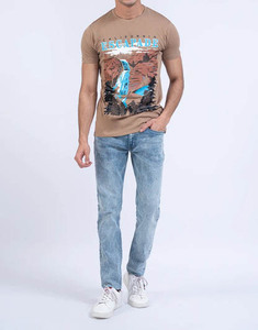 T-shirt pour homme en coton 100% 180g lourd imprimé avec logo de marque, taille plus, décontracté, personnalisé, hip-hop, manches courtes, col rond, écologique - Product Image 3