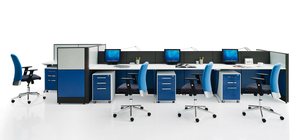 Cubículo de estación de trabajo para 6 personas, muebles de oficina de tamaño estándar con flexibilidad para uso en talleres - Product Image 6