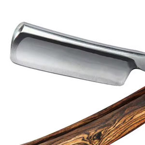 Navaja de Afeitar Recta de Acero Inoxidable para Barbería, Mango de Madera, Herramienta Profesional para Afeitar, Navaja de Afeitar de Una Sola Hoja - Product Image 2