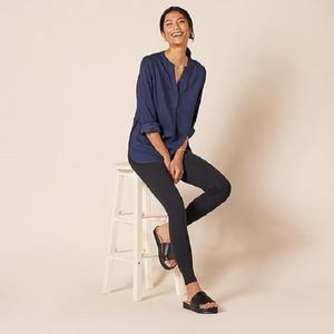 Fait sur mesure 95% coton 5% couleur noire taille haute dames Leggings meilleur prix Bangladesh - Product Image 4