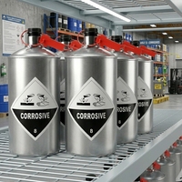 Outils d'extraction d'or alluvial, flacon métallique robuste de 34,5 kg, conteneur de stockage de liquides industriel