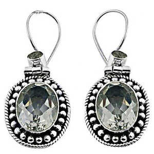 Boucles d'oreilles pendantes en argent platine 925 avec pierres précieuses pour femmes, bijoux religieux tendance - Product Image 3