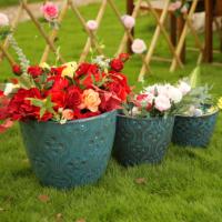 Jual Langsung dari Pabrik Pot & Planter Bunga Tanah Liat Berlapis Kaca Besar dengan Lubang Drainase - Ramah Lingkungan untuk Dekorasi Taman Rumah Luar Ruangan/Dalam Ruangan