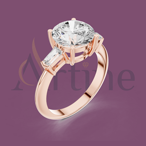 Bague en argent réglable 10K avec bijoux de mode en pierre de cristal - Product Image 1