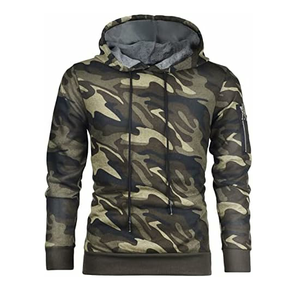 Sudadera con capucha de camuflaje ligera y transpirable de algodón para hombre, sudadera con capucha de camuflaje personalizada al por mayor para invierno, sudadera táctica. - Product Image 2