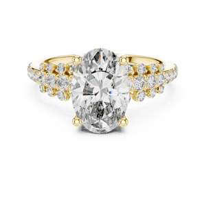 Anillo de diamante redondo y ovalado de 6.496 CT para mujer, elegante anillo de compromiso cultivado en laboratorio de doble forma, pieza de joyería de lujo brillante - Product Image 2