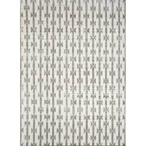 Alfombra de Lana Moderna Boho Anudada a Mano Clan Ivory, Diseño Geométrico Abstracto Rectangular para Pasillo - Jaipur ZA LLV-3039 (CS-01) - Product Image 1