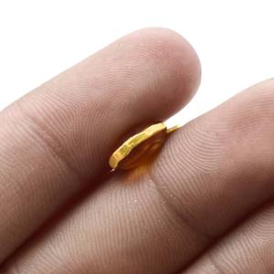 Faceted Oval <b>Citrine</b> Gemstone Charm Gold Electroplated Single Bail <b>Pendant</b> (8x10mm) Jewelry - Product Image 4