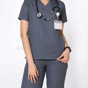 ชุดขัดผิวแขนสั้นชุดสครับพยาบาลระบายอากาศได้ดี - Product Image 3