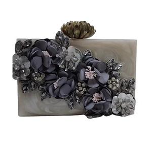 Vente chaude Résine Pochette Antique Portefeuille pour Femmes Tendance Qualité Main Pochette pour Soirée Sac De Mariage Douche Nuptiale - Product Image 2