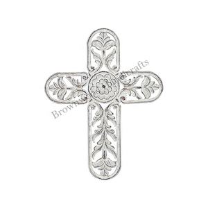 Croix religieuse en bois de qualité supérieure à la main motif sculpté Crucifix ornement suspendu décoration chrétienne excellente qualité pour la maison - Product Image 4