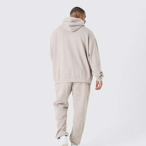 Combinaison de jogging athlétique décontractée pour hommes ensemble de survêtement surdimensionné pantalons de survêtement à capuche pantalons de survêtement motif solide tenue quotidienne - Product Image 5